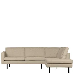 Wohnen Wohnzimmer Ecksofa in Beige Boucle - Glamoure