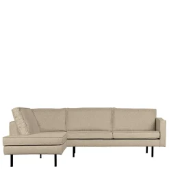 Wohnen Wohnzimmer Ecksofa in Beige Boucle - Glamoure