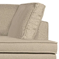 Wohnen Wohnzimmer Ecksofa in Beige Boucle - Glamoure