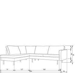 Wohnen Wohnzimmer Ecksofa in Beige Boucle - Glamoure