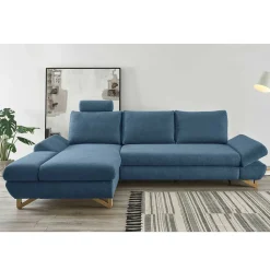 Wohnen Skandinavische Möbel|Sofas*Wohnzimmer Ecksofa in Blau - Baonga