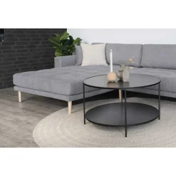 Wohnen Skandinavische Möbel|Sofas*Wohnzimmer Ecksofa in Hellgrau mit Buche - Lelyo