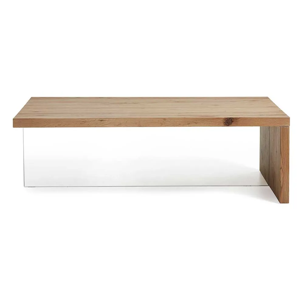 Wohnen Wohnzimmer Eichentisch Bondoville mit Glas Fuß