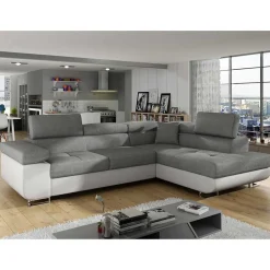 Wohnen Wohnzimmer Funktionsecke in Grau und Weiß - Snake