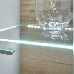 Wohnen Sideboards & Kommoden|Sideboards & Kommoden*Wohnzimmer Highboard mit Glas Einsatz - Lioscas