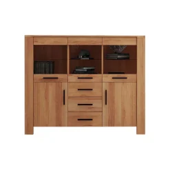 Wohnen Wohnzimmer Highboard Mosniak aus Kernbuche Massivholz