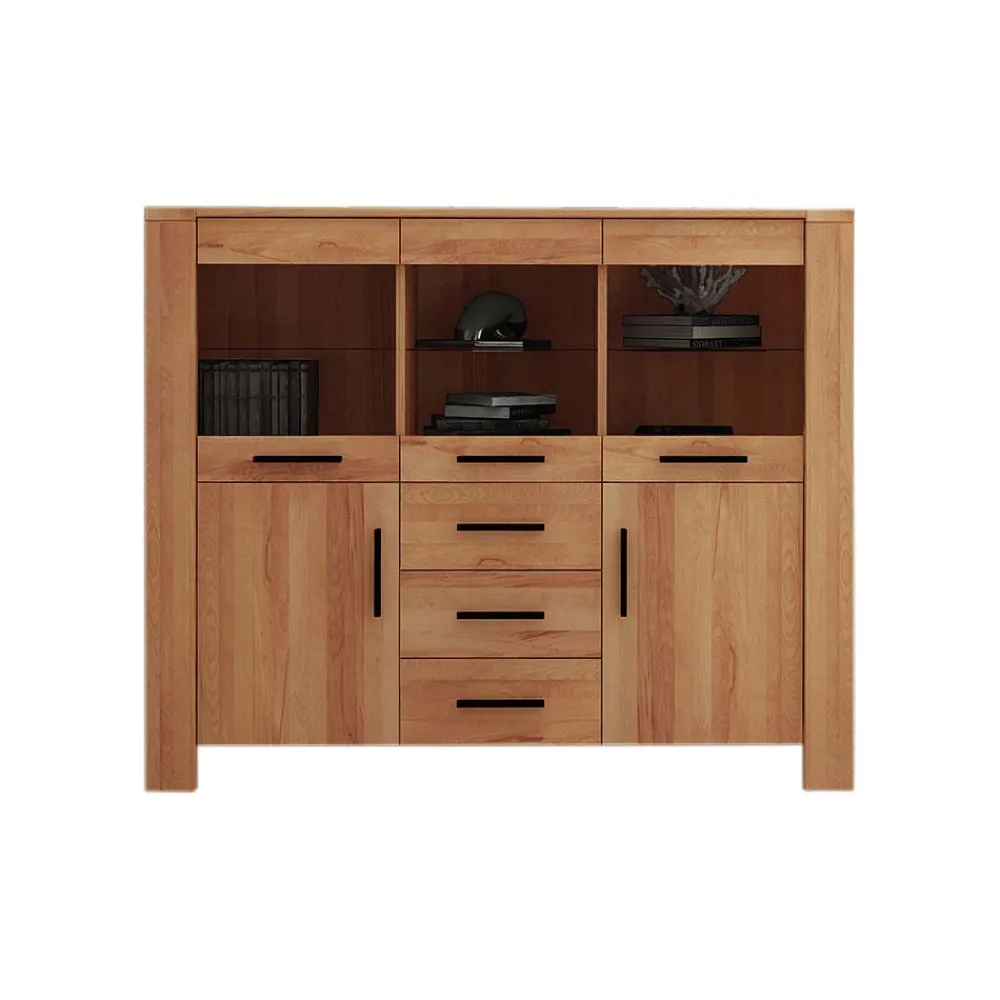 Wohnen Wohnzimmer Highboard Mosniak aus Kernbuche Massivholz