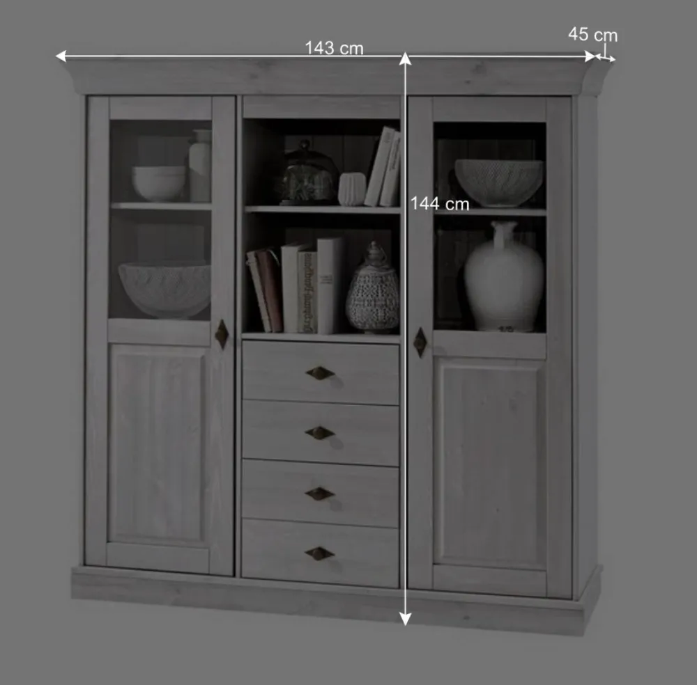 Wohnen Esszimmerschränke|Highboards*Wohnzimmer Highboard Piatra aus Kiefer teilmassiv