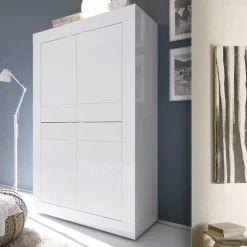 Wohnen Esszimmerschränke|Highboards*Wohnzimmer Highboard Sogno in Hochglanz Weiß
