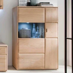 Wohnen Esszimmerschränke|Highboards*Wohnzimmer Highboard Vernella aus Eiche Bianco