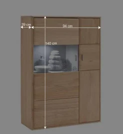 Wohnen Esszimmerschränke|Highboards*Wohnzimmer Highboard Vernella aus Eiche Bianco