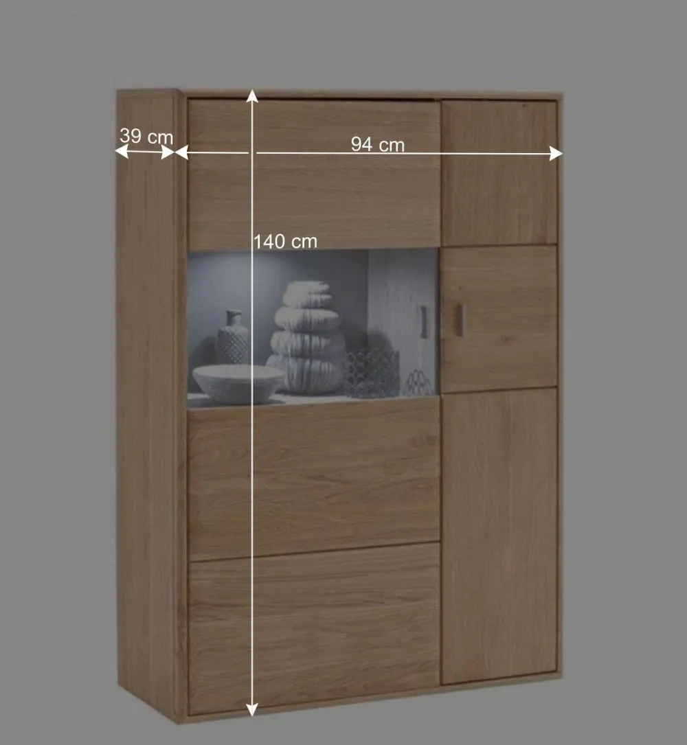 Wohnen Esszimmerschränke|Highboards*Wohnzimmer Highboard Vernella aus Eiche Bianco