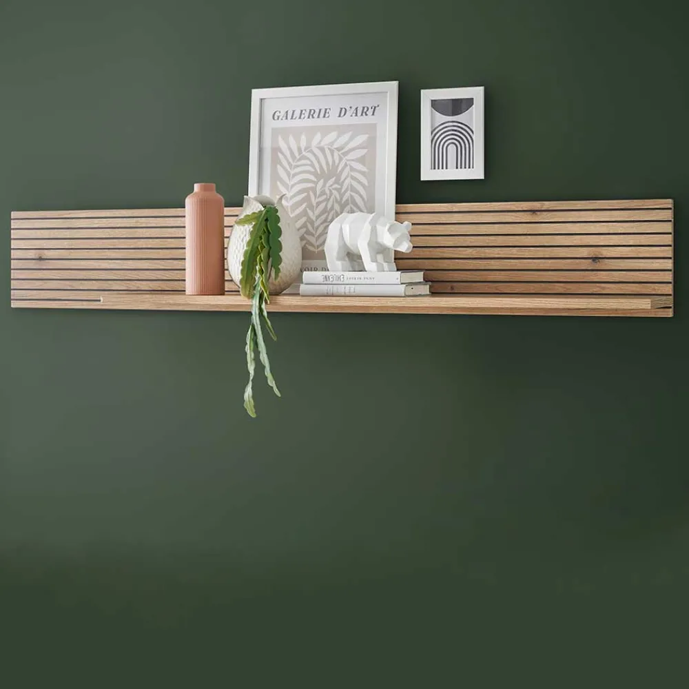 Wohnen Wohnzimmer Hängeboard in Wildeiche Optik - Nenaloro