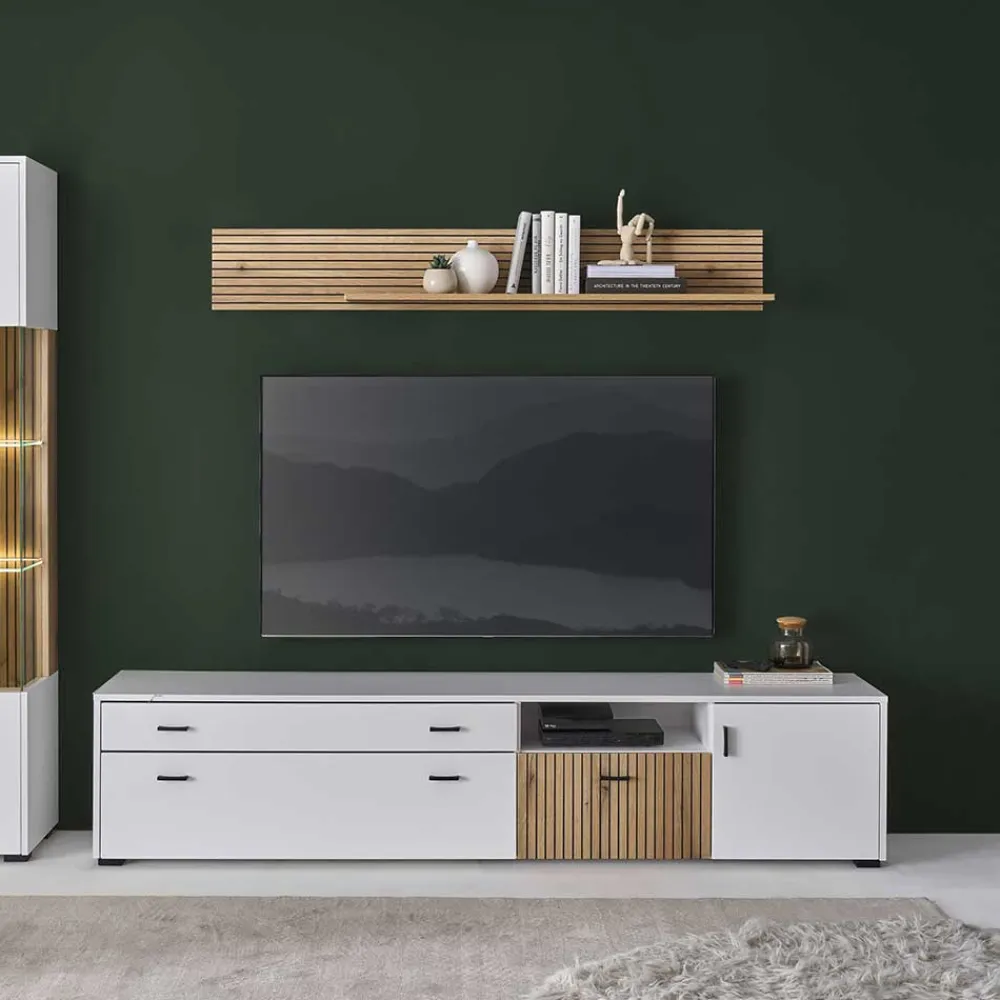 Wohnen Wohnzimmer Hängeboard in Wildeiche Optik - Nenaloro