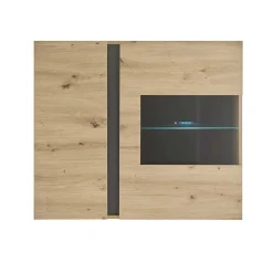 Wohnen Esszimmerschränke*Wohnzimmer Hängeschrank mit Glas Einsatz 2-türig - Lairian