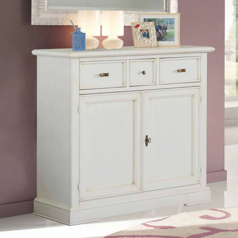 Wohnen Küchenschränke|Kommoden*Wohnzimmer Kommode in Antikweiß - Annot