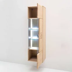 Wohnen Wohnzimmer Möbel Kombi Pontros in Eiche Bianco (vierteilig)