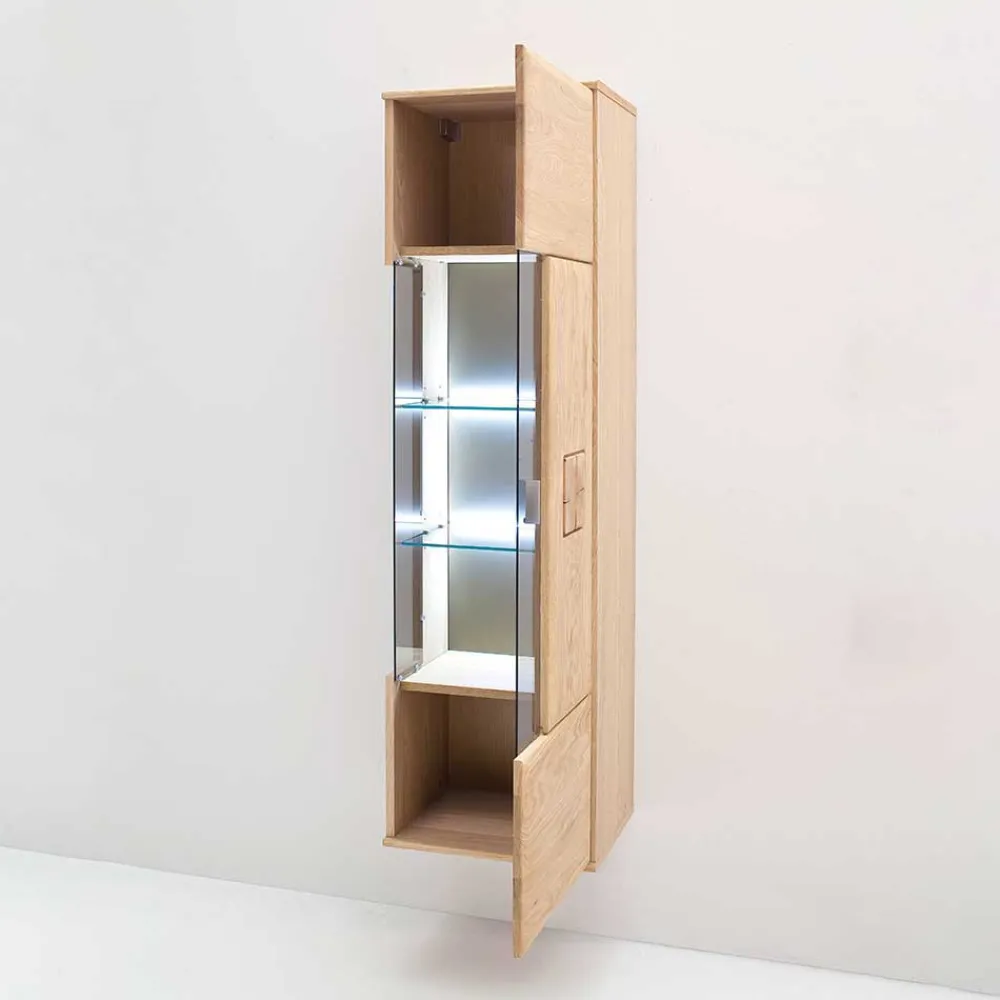 Wohnen Wohnzimmer Möbel Kombi Pontros in Eiche Bianco (vierteilig)