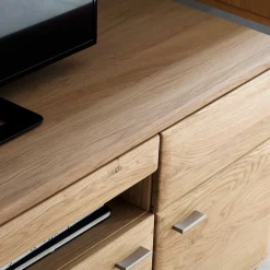 Wohnen Wohnzimmer Möbel Kombi Pontros in Eiche Bianco (vierteilig)