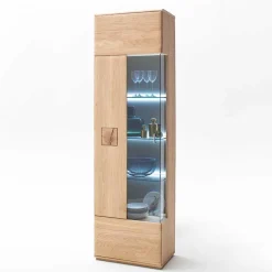 Wohnen Wohnzimmer Möbel Kombi Pontros in Eiche Bianco (vierteilig)