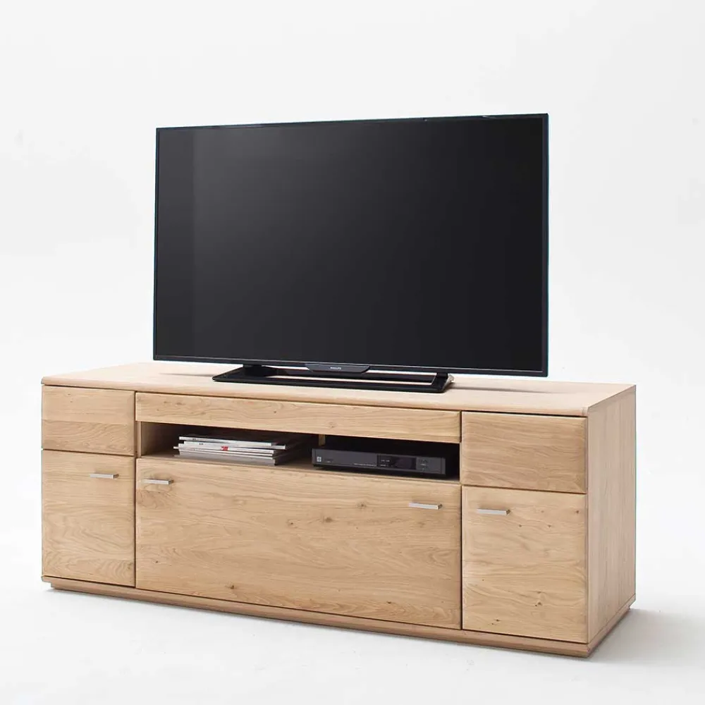 Wohnen Wohnzimmer Möbel Kombi Pontros in Eiche Bianco (vierteilig)