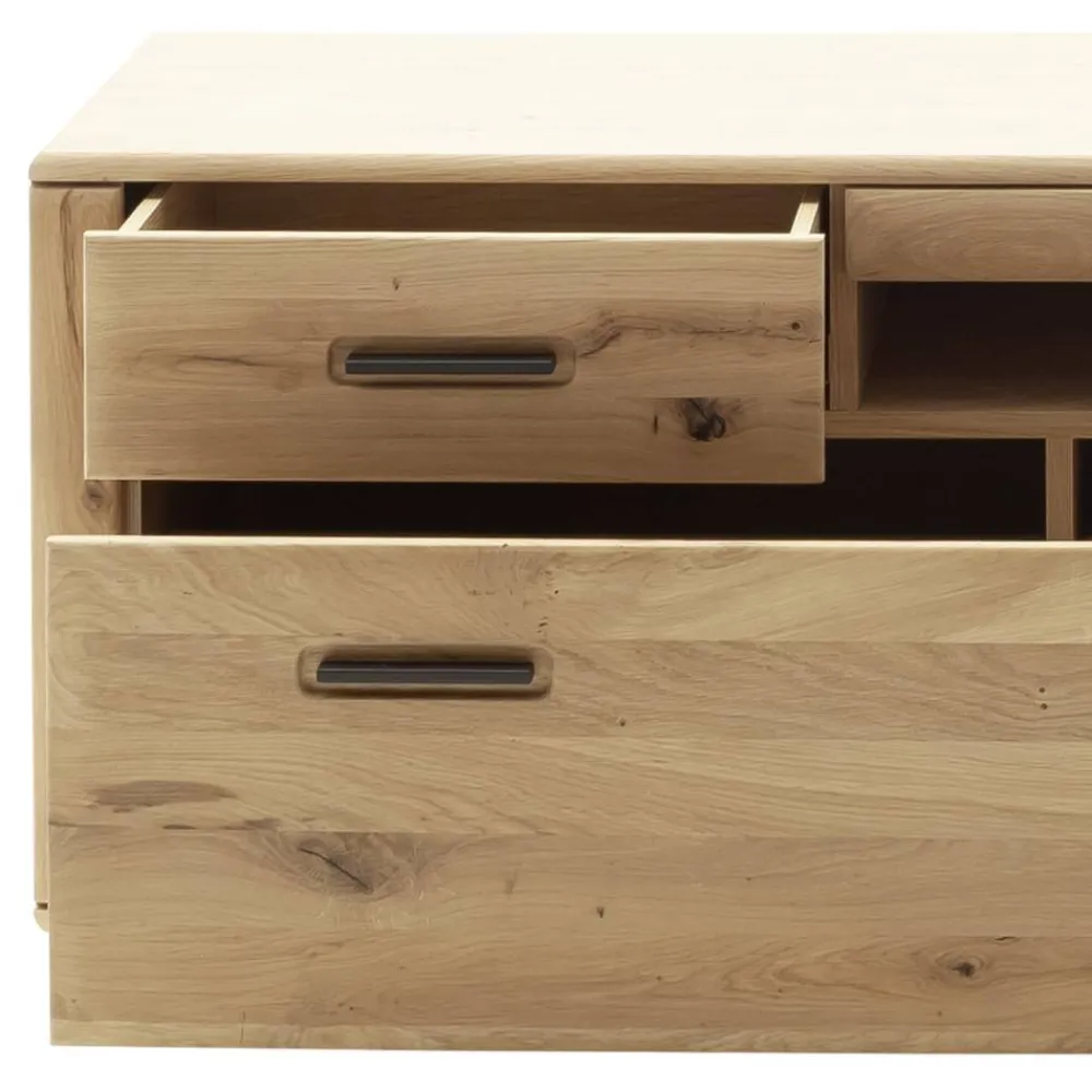 Wohnen Wohnzimmerschränke|Wohnwände*Wohnzimmer Möbelset in Asteiche Hell - Jevedaz (dreiteilig)