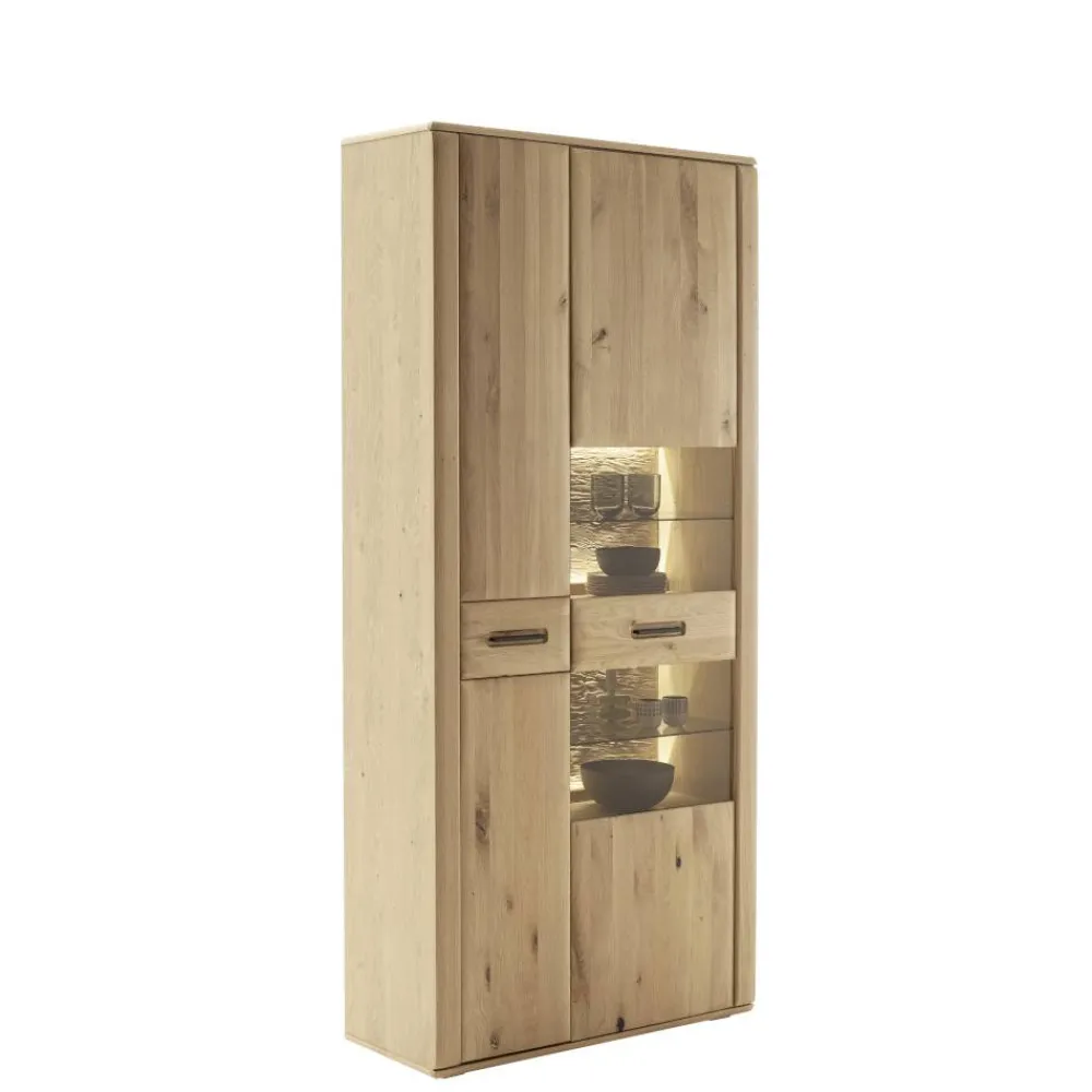 Wohnen Wohnzimmerschränke|Wohnwände*Wohnzimmer Möbelset in Asteiche Hell - Jevedaz (dreiteilig)