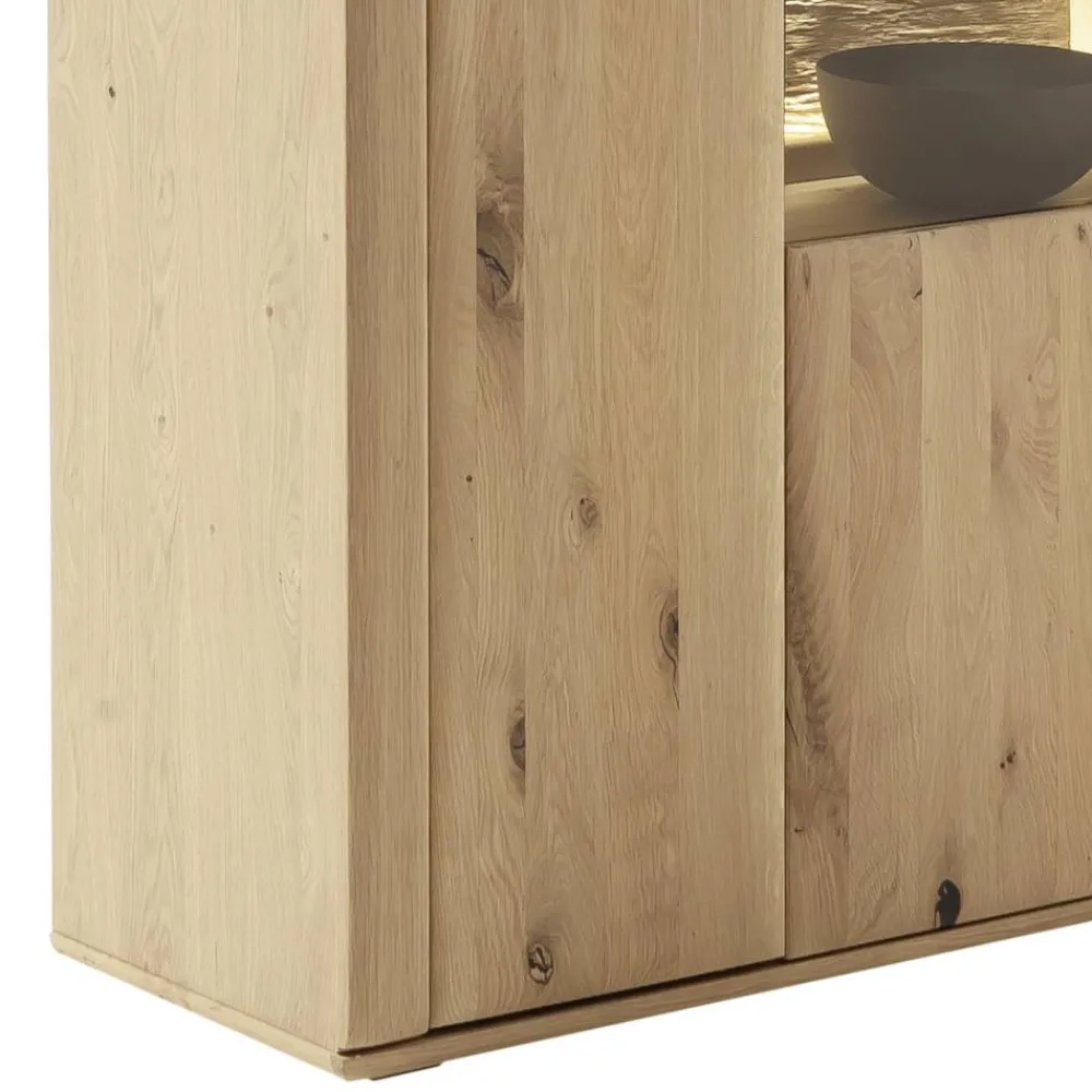 Wohnen Wohnzimmerschränke|Wohnwände*Wohnzimmer Möbelset in Asteiche Hell - Jevedaz (dreiteilig)