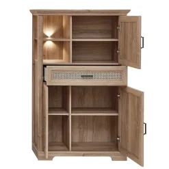 Wohnen Wohnwände|Wohnwand*Wohnzimmer Möbelset in Eiche NB - Barack (vierteilig)