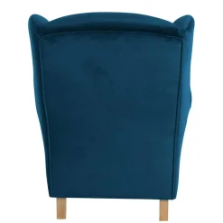 Wohnen Wohnzimmer Ohrensessel aus Samtvelours in Petrol - Torabus