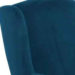 Wohnen Wohnzimmer Ohrensessel aus Samtvelours in Petrol - Torabus