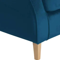 Wohnen Wohnzimmer Ohrensessel aus Samtvelours in Petrol - Torabus