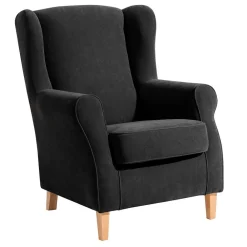 Wohnen Wohnzimmer Ohrensessel in Schwarz - Lirionica