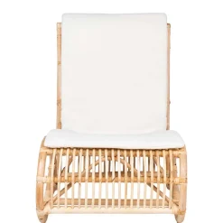 Wohnen Wohnzimmer Rattan Loungestuhl in Natur - Abramas