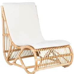 Wohnen Wohnzimmer Rattan Loungestuhl in Natur - Abramas