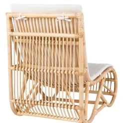 Wohnen Wohnzimmer Rattan Loungestuhl in Natur - Abramas