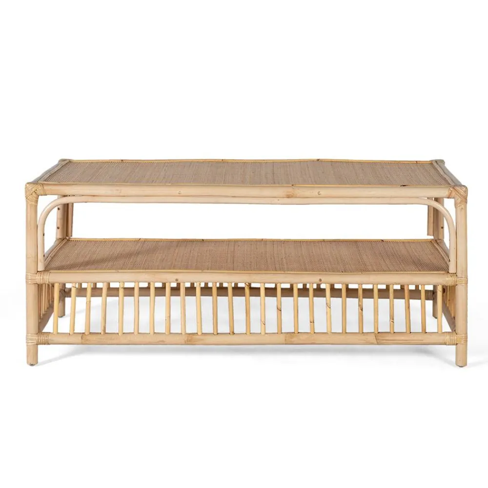 Wohnen Rattanmöbel*Wohnzimmer Rattantisch in Natur - Robin