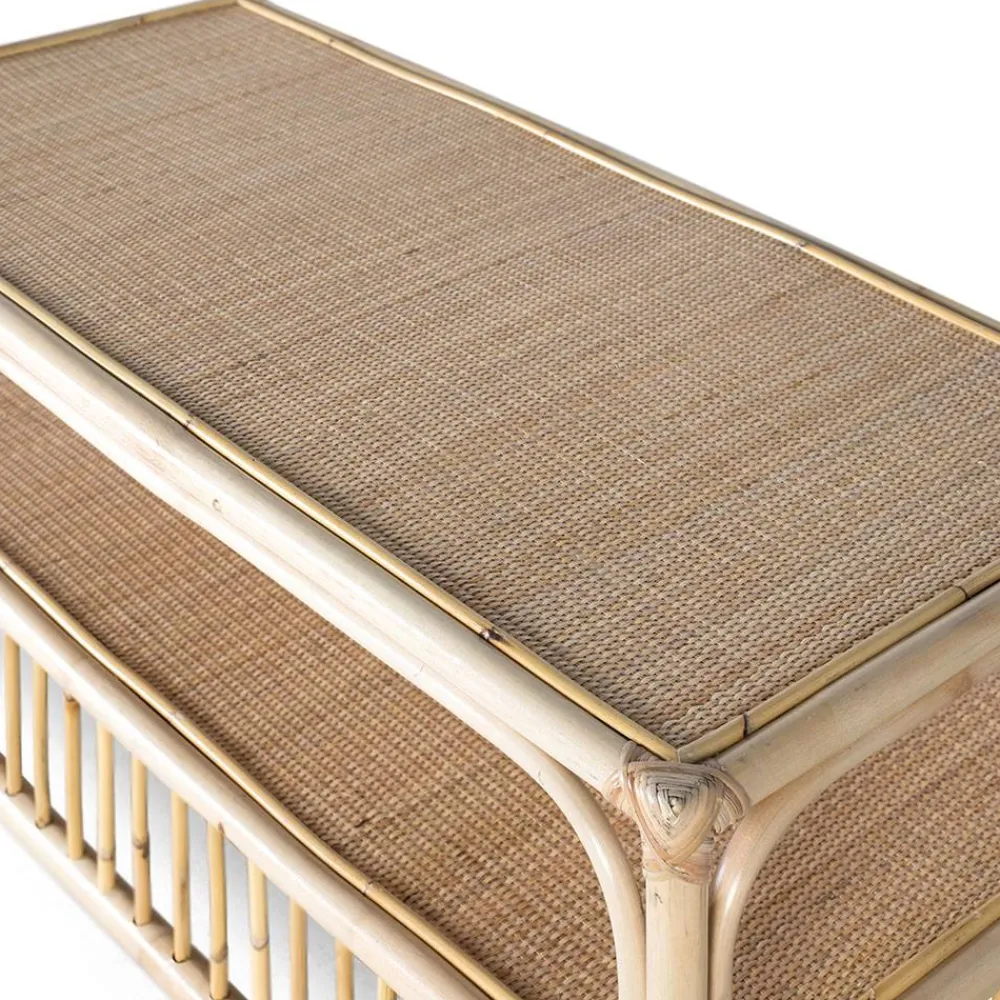 Wohnen Rattanmöbel*Wohnzimmer Rattantisch in Natur - Robin