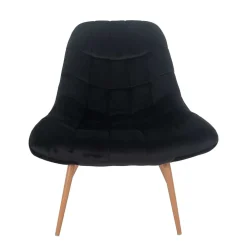 Wohnen Retro Möbel|Sessel*Wohnzimmer Samtstuhl in Schwarz - Nocina