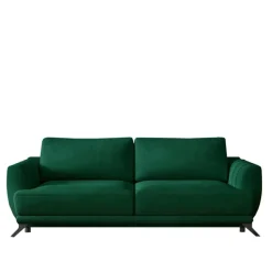Wohnen Schlafsofas*Wohnzimmer Schlafsofa in Grün Samtstoff - Gulmez