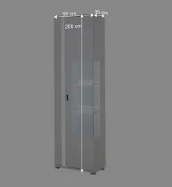 Wohnen Wohnzimmerschränke*Wohnzimmer Schrank & Regal Set in Weiß - Tirol (vierteilig)