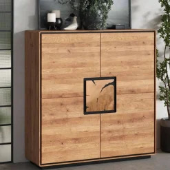 Wohnen Wohnzimmer Schrank mit Hirnholz Applikation - Shipper