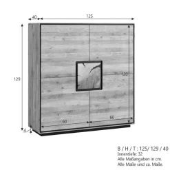 Wohnen Wohnzimmer Schrank mit Hirnholz Applikation - Shipper