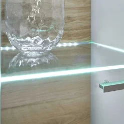 Wohnen Wohnzimmer Schrank Set in Hellgrau & Zinneiche - Lioscas (vierteilig)