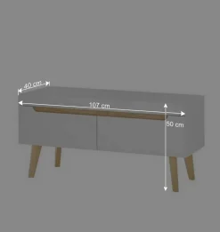 Wohnen Wohnwände|Wohnwand*Wohnzimmer Schrankset im Skandi Design - Ginko (vierteilig)