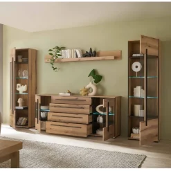 Wohnen Wohnzimmer Schrankvitrinen & Wandboard - Brocus (vierteilig)