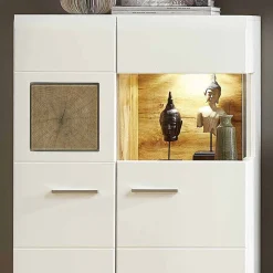 Wohnen Wohnwände|Wohnwand*Wohnzimmer Schrankwand Lisepio mit Beleuchtung (fünfteilig)