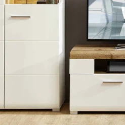 Wohnen Wohnwände|Wohnwand*Wohnzimmer Schrankwand Lisepio mit Beleuchtung (fünfteilig)