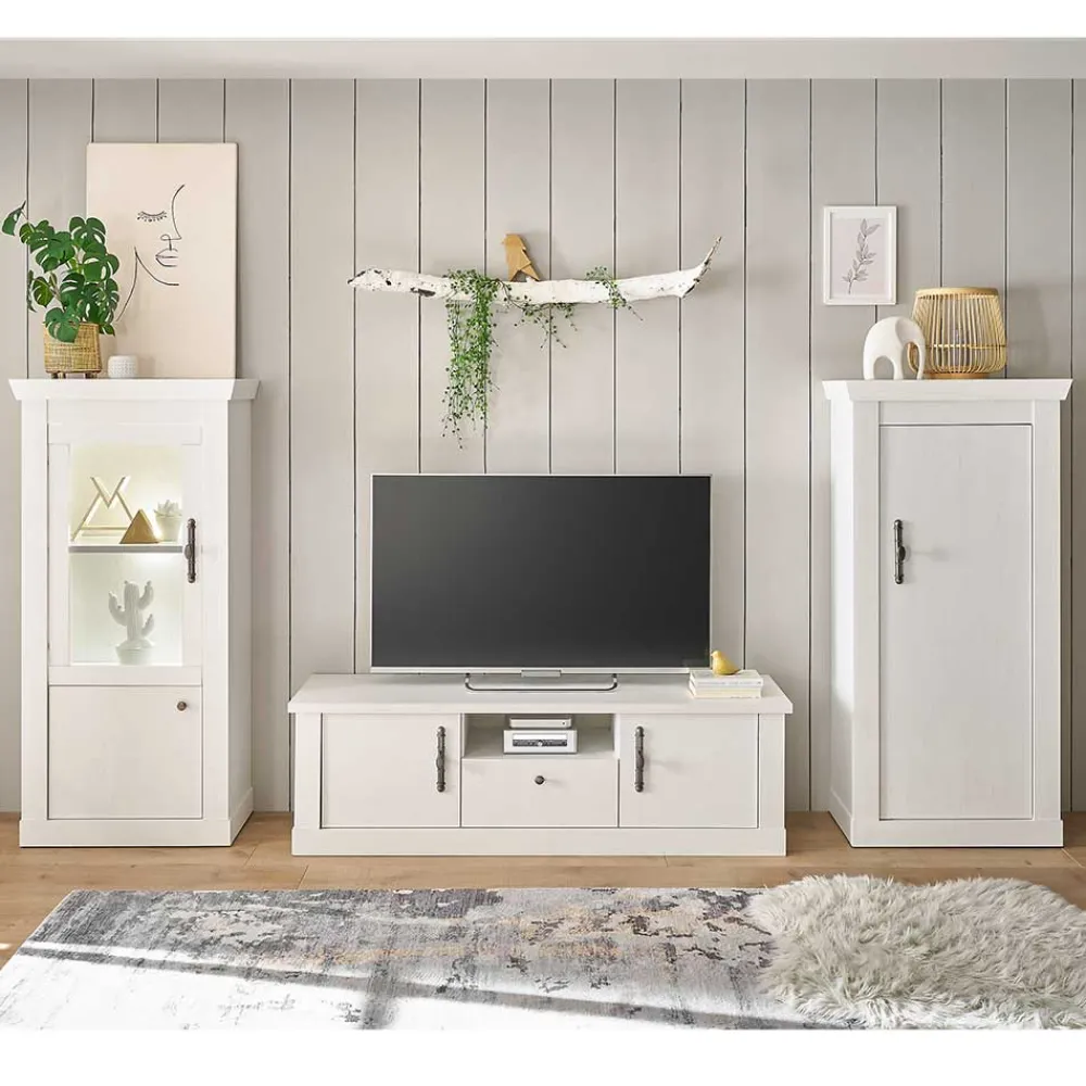 Wohnen Skandinavische Möbel|Wohnzimmerschränke*Wohnzimmer Schränke & Regal Set - Liancos (dreiteilig)