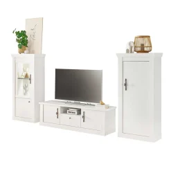 Wohnen Skandinavische Möbel|Wohnzimmerschränke*Wohnzimmer Schränke & Regal Set - Liancos (dreiteilig)